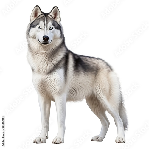 alaskan malamute dog isolated on white