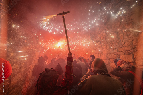 Correfuego, fiestas populares. Cataluña, Gerona, Fiestas de Sant Narcis. Diables de l'Onyar