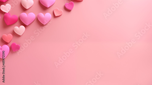 Walentynkowe abstrakcyjne pastelowe tło dla zakochanych par - miłość w powietrzu pełna serc. Wzór do projektu baneru
