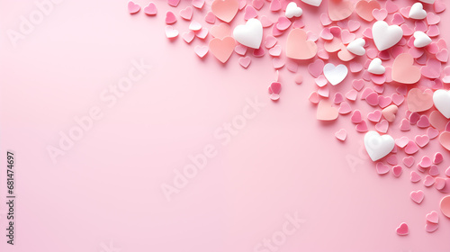 Walentynkowe abstrakcyjne pastelowe tło dla zakochanych par - miłość w powietrzu pełna serc. Wzór do projektu baneru