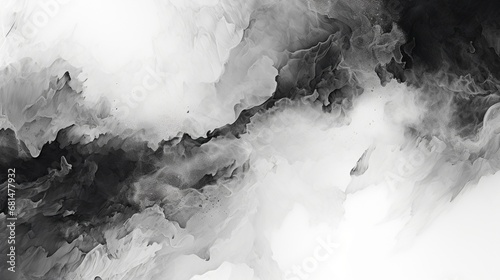 A highly detailed digital illustration of a black and white abstract ink texture, creating a dynamic and visually engaging background for your creative projects