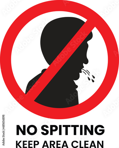 no spitting sign vector