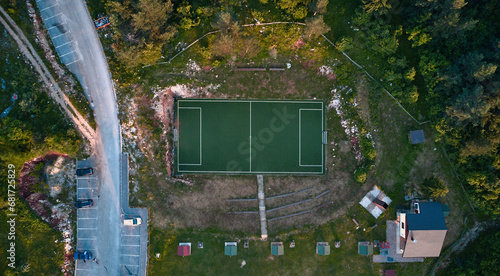 Football Field in Mountains Boisko w Górach Boisko do piłki nożnej