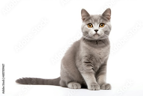 Grey cat. Animal british pet. Generate Ai