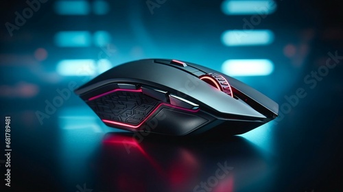 photography of a high-speed gaming mouse