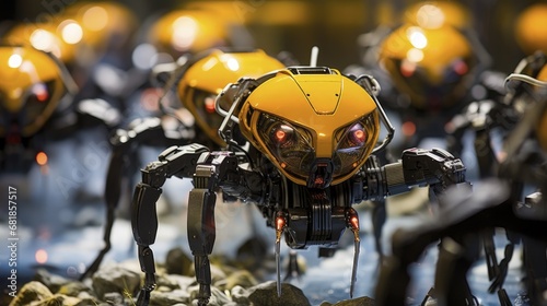 Swarm robotics advanced technology innovative multi robot systems coordinated actions futuristic