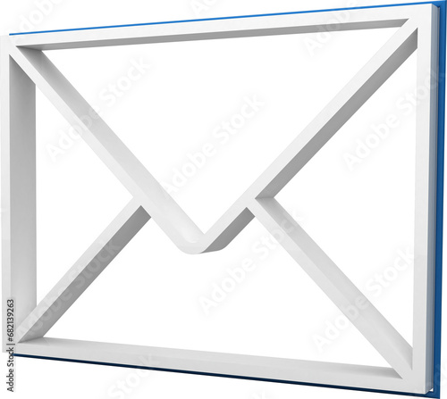 Digital png illustration of envelope symbol on transparent background