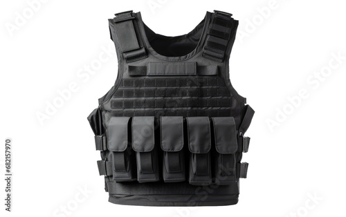 Unveiling the Tactical World of Bulletproof Vests in Imagery Isolated on a Transparent Background PNG.