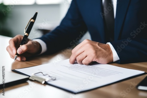 Married Couple Writing Their Will In Business Office