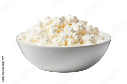 Healthy Snacking with Cottage Cheese Isolated on Transparent Background