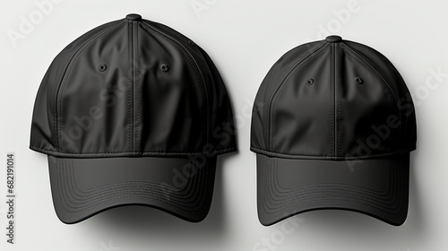 black baseball cap isolated on white background 