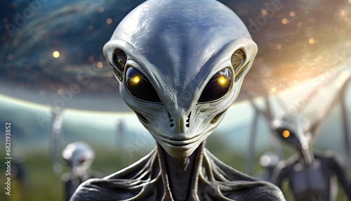 Alien invasion fantasy extraterrestrial close up