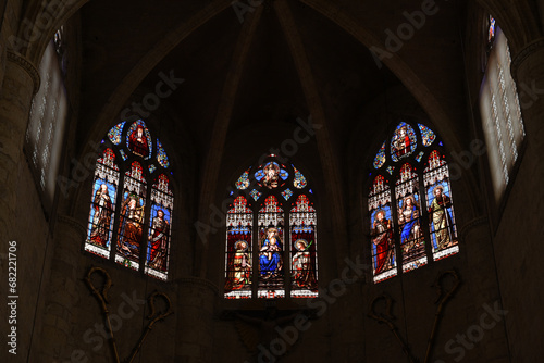 Lectoure Gers Cathédrale Saint Gervais Saint Protais vitraux