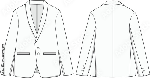  blazer Vector line art outline breasted blazer collection for size charts blazer illustration mockup design