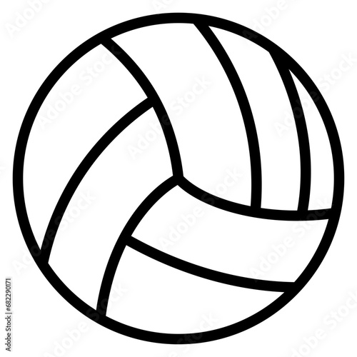 Volley Ball Line Icon