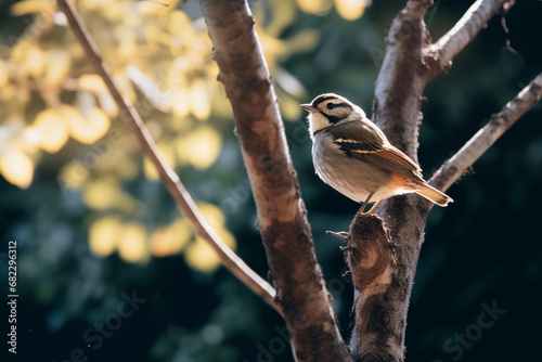 Pássaro pousado em um galho de árvore na natureza - Papel de parede 