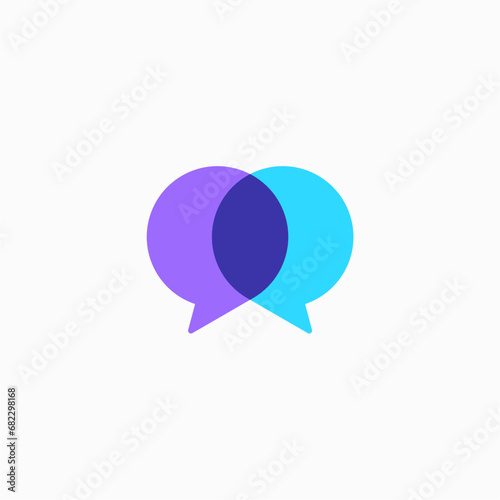 BUBBLE CHAT , INFINITY CHAT OR STORY LOGO MODERN