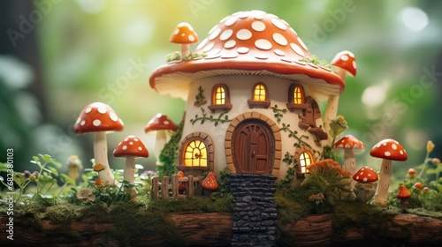 Enchanting Mushroom House - A Delightful Forest Dwelling for Fairies