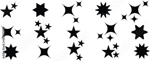 Abstract retro starburst, sunburst badges, sticker vector illustration. collection of round sun burst or star shape badges. Red starburst promotional badge set on white background