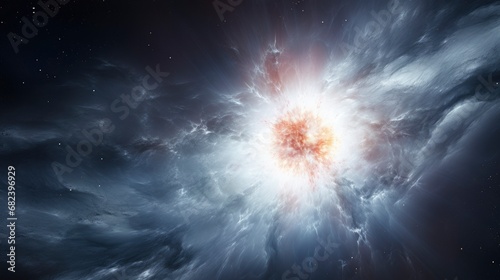 Cosmic photo of white dwarf star at close range , detailed high resolution professional space photo