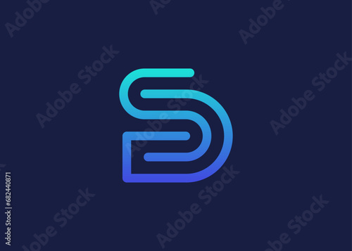 SD Logo Design Letter SD Logo Template SD Monogram 