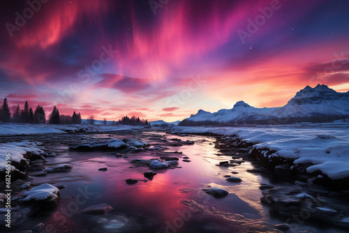 vibrant mesmerizing beauty of Aurorin Icelandic skies, highlighting unique landscapes, frozen terrains, and otherworldly allure that Aurorbrings to this Northern land