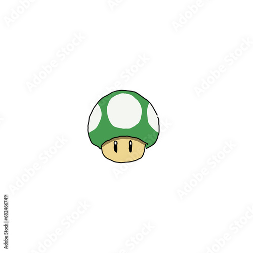 1up green mushroom from mario