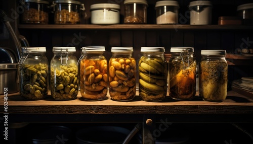 A Collection of Colorful Jars Filled with a Variety of Delicious and Nutritious Foods