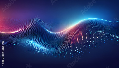 an abstract background with a pattern of dots and a gradient of blues and purples. The name for the photo, adhering to the given constraints