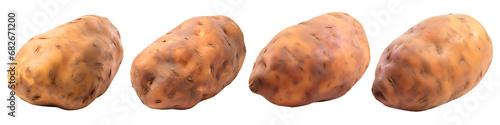 set of sweet potatoes isolated on transparent background - design element PNG cutout collection