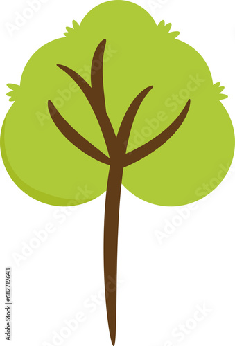 Tree Flat Icon Illustration
