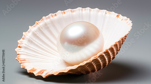 white pearl in the shell