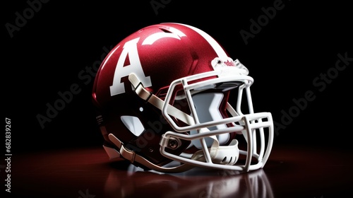 Sports image of Alabama football with flattened football and text on it