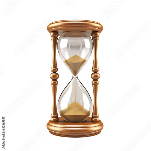 Vintage golden wood hourglass sand clock