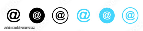  Email address vector sign. symbol @ button. Vector illustration