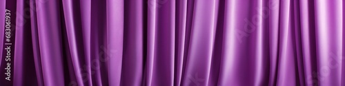 Soft purple curtain, folding vertically from top to bottom, close-up