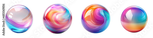 gradient ball liquid sphere Hyperrealistic Highly Detailed Isolated On Transparent Background Png File