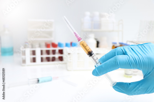 vaccine in needle, The concept of vaccination to prevent disease