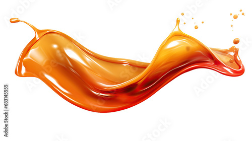 chili sauce splash element on isolated background