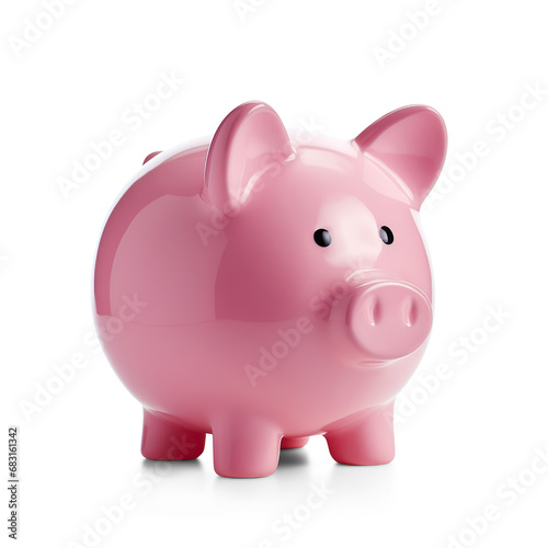 Piggy bank. Cut out on transparent