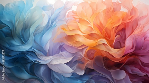 A generative background mimicking the organic flow and vibrant colors of a blooming garden, perfect for spring-themed designs wallpaper Abstract background