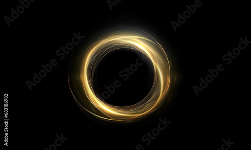 Circle light, light effect on black background