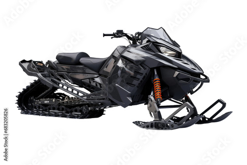 Winter Adventure: Snowmobile Excitement Isolated on Transparent Background