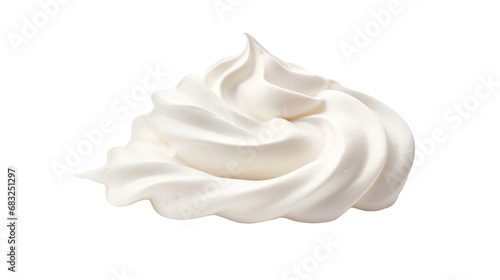 White cream isolated in white background.