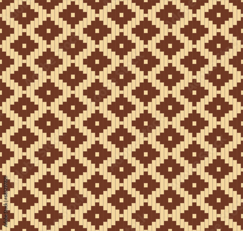 Ethiopian cultural handcraft bamboo basket weaving seamless pattern texture and background.
