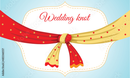 indian hindu wedding knot vector