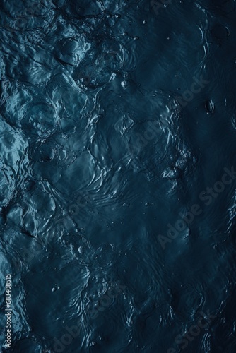 vertical dark blue water surface with ripples background top view