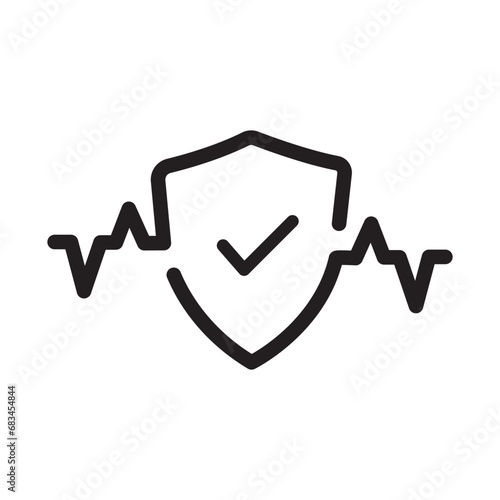 electricity fluctuation protection icon vector illustration eps