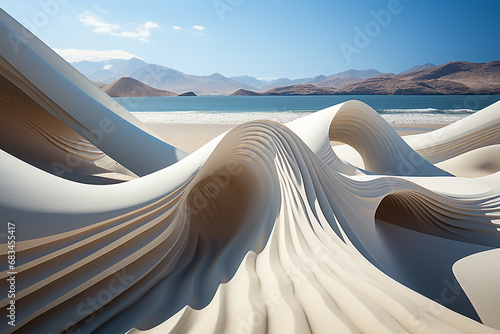 vibrant essence of beach sand dunes, with their undulating forms, play of light and shadow, and sense of escape and natural beauty found in these coastal landscapes