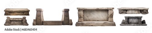 Stone altar - set of various stone altars - various models from several time periods and civilizations - sacred element for rituals and prayer